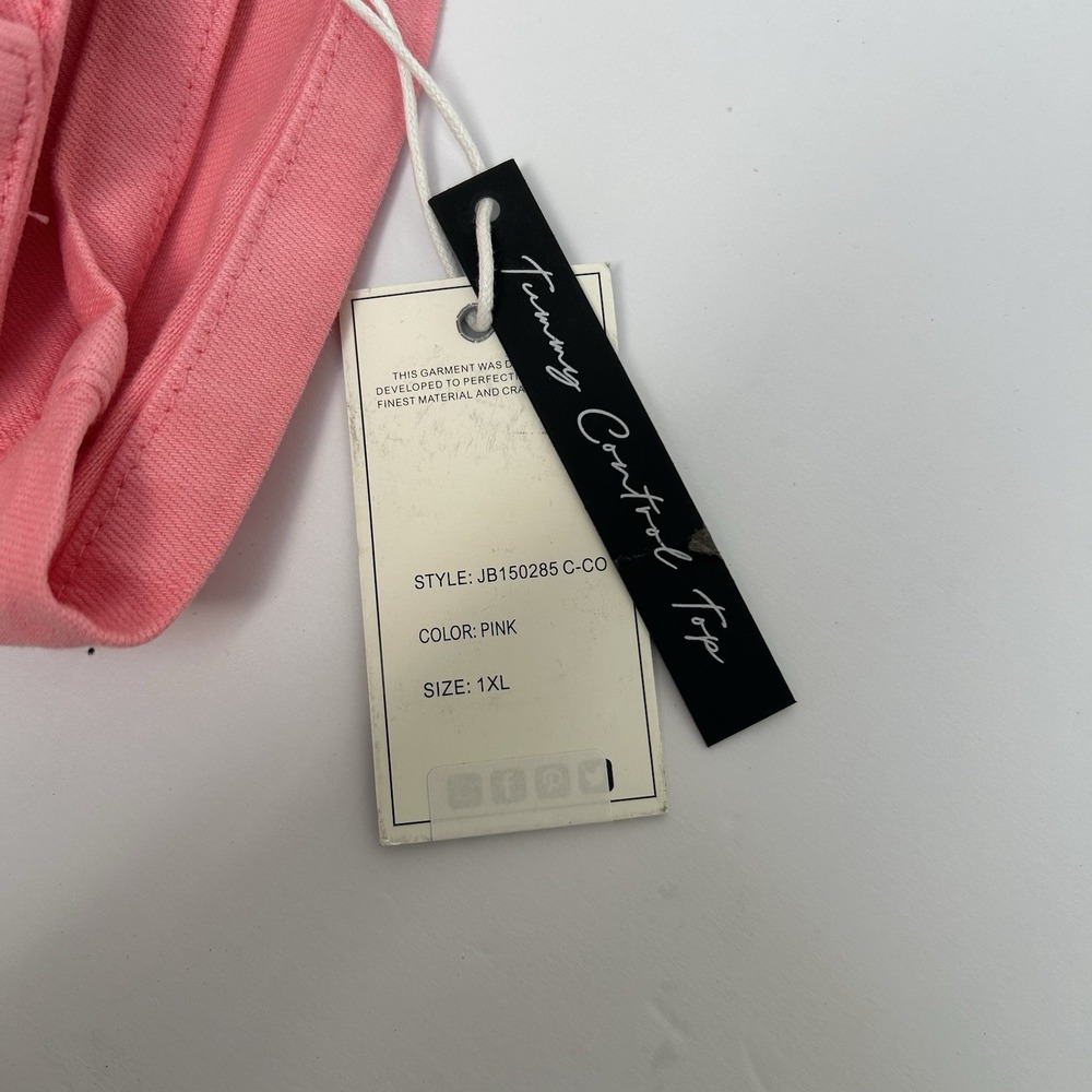 Judy Blue NWT Tummy Control Pink Hi-Rise Denim Shorts‎ Size 1XL Style #150285 - Picture 4 of 6